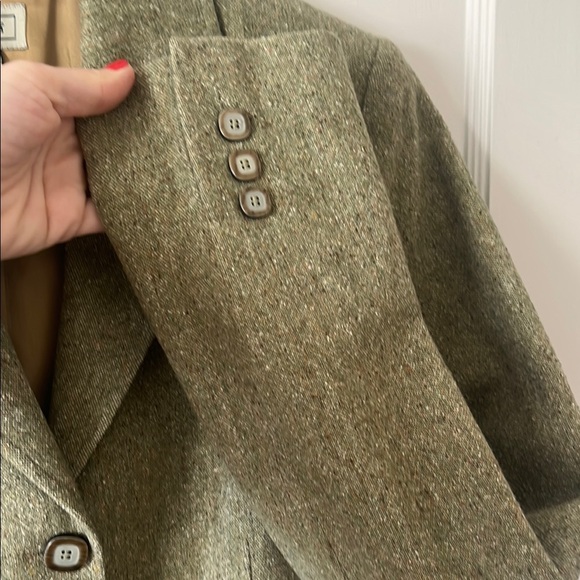 L.L. BEAN Classic Sage pistachio Green Tweed Blazer M prep old money countryside - Picture 2 of 10